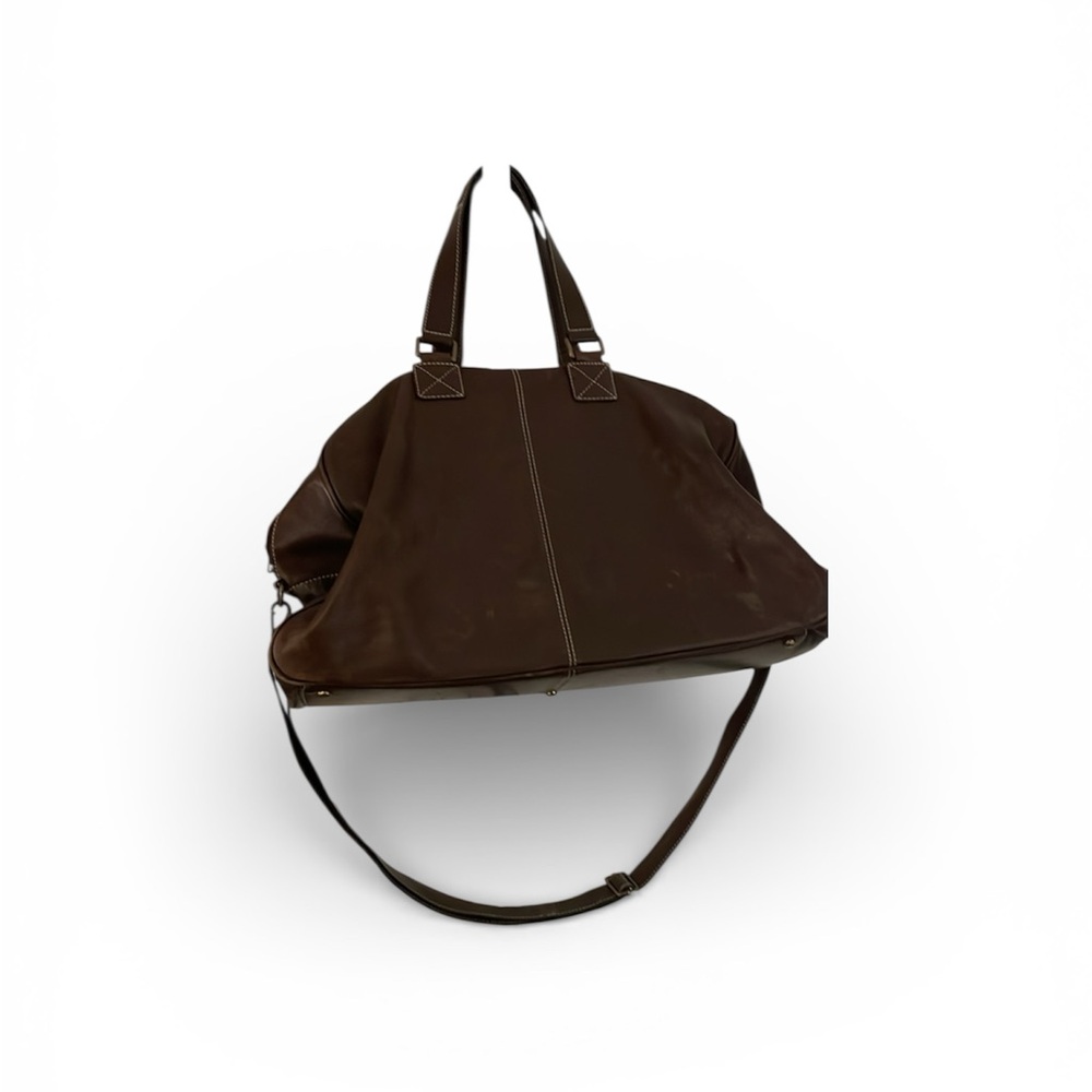Cole Haan Dark Brown Leather Duffel Bag
